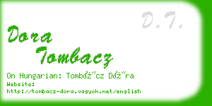 dora tombacz business card